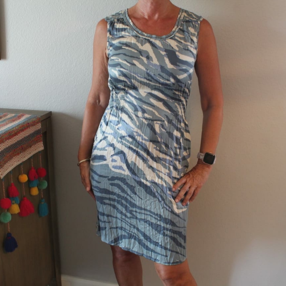 Crinkle Silk Dress